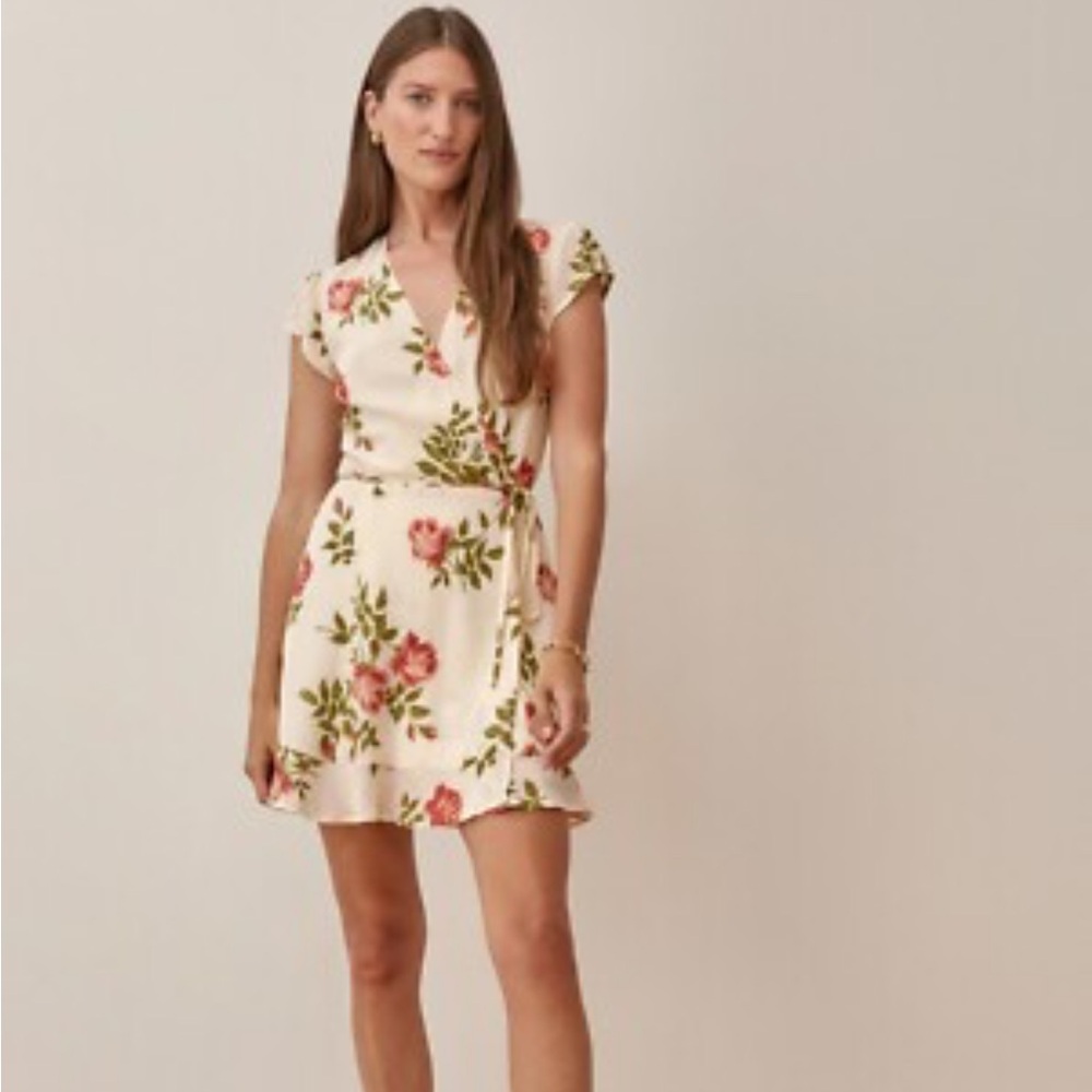 Reformation Radley Short Mini Wrap Dress Sz M